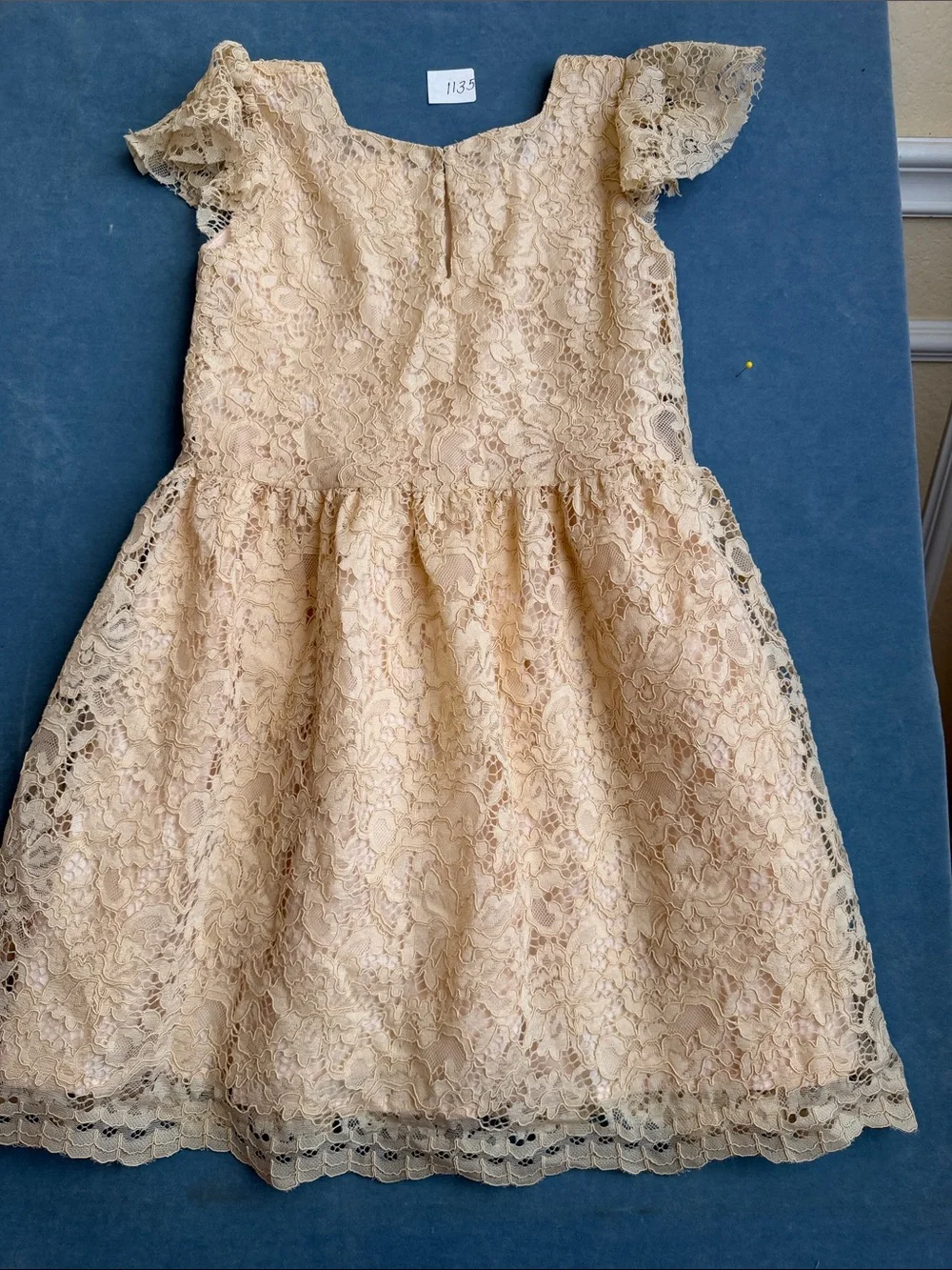Theresa Pham Girls' Lace Party Dress in Cream size 6